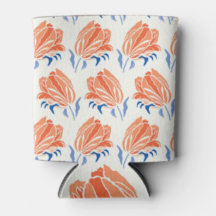 Porta-lata Tulipa Barroca: Vintagem Botânica Linocut