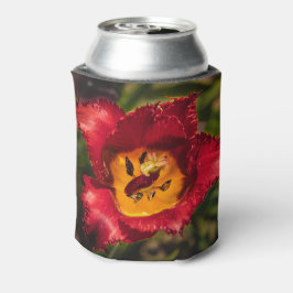 Porta-lata tulipa vermelha