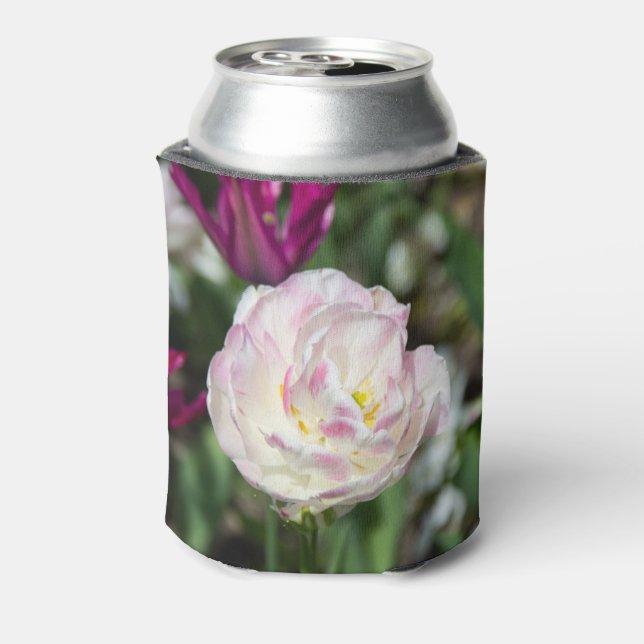 Porta-lata Tulipas cor-de-rosa brilhantes num dia ensolarado (Can Back)