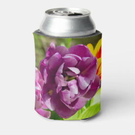 Porta-lata Tulipas lilás num dia ensolarado