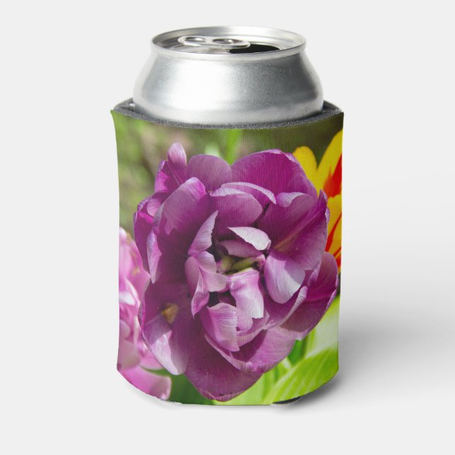 Porta-lata Tulipas lilás num dia ensolarado (Can Back)