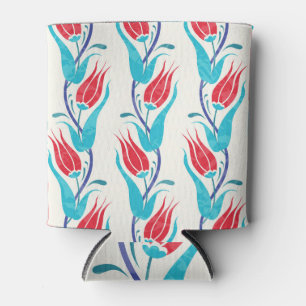Porta-lata Tulipas Turcas: Motif Tradicional Sem Costura.