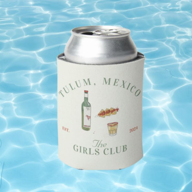 Porta-lata Tulum Mexico Girls Club Can Cooler (Criador carregado)