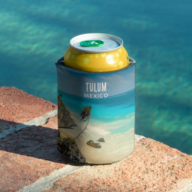 Porta-lata Tulum, México - Paraíso Tropical de Praia (Piscina in situ)