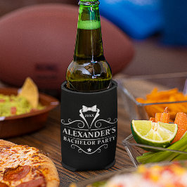 Porta-lata Tuxedo Tie Tie Black, Partido de Despedida