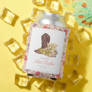 Porta-lata Última Bachelorette Floral de Boot Rodeo Cowgirl