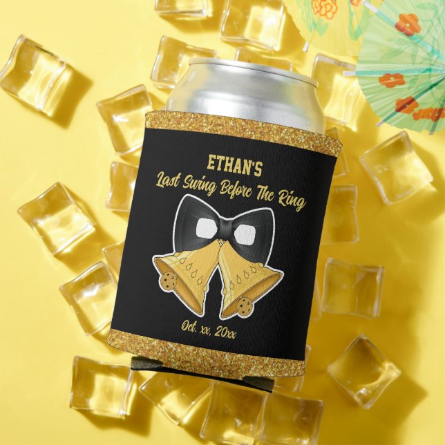 Porta-lata Último balanço antes do anel preto e Dourado casam (Verão in situ)