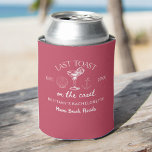 Porta-lata Último Brinde Na Festa de solteira Da Praia Costei<br><div class="desc">Mantenha suas bebidas legal e seu estilo no ponto com o último brinde na Festa de solteira de praia costeira. Esta música pode resfriar uma vibrante design de praia, com um slogan lúdico, perfeito para festas de solteira de praia. Feito de material isolante de alta qualidade, ele mantém seu seletor...</div>