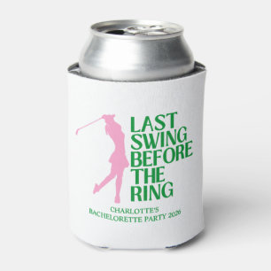 Porta-lata Último Golfe Swing Despedida de Solteira Rosa Verd