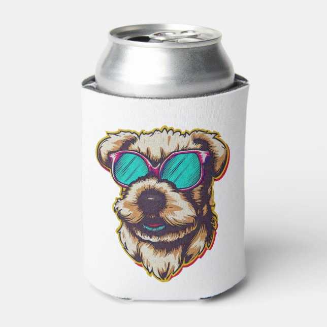 PORTA-LATA UM D O G DORÁVEL COM ÓCULOS DE SOL (Can Front)