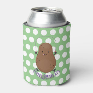 Porta-lata Um desenho animado de corda de batata feliz