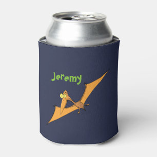 Porta-lata Um desenho animado de pterodátilos dinossauros eng