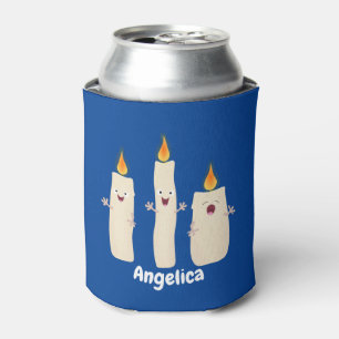 Porta-lata Um desenho animado de três velas
