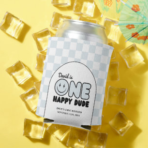 Porta-lata Um Feliz Homem Groovy Blue Boy Birthday