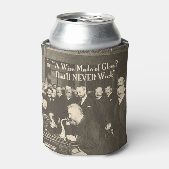 Porta-lata Um fio feito de vidro técnico humorístico (Can Front)