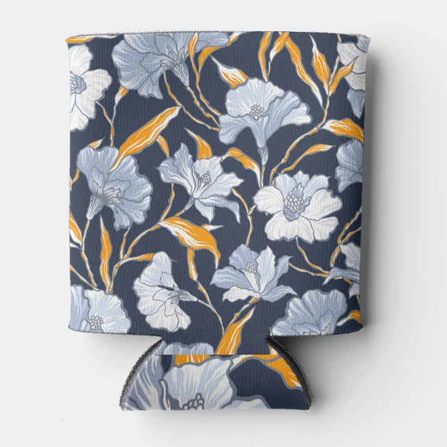 Porta-lata Um lindo padrão de colheita floral. (Frente)