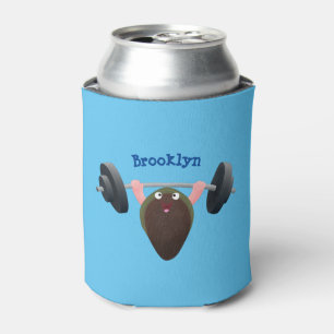 Porta-lata Um mexilhão engraçado trabalhando na ilustraçã