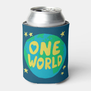 Porta-lata UM MUNDO Unidade Mundial Paz Terra