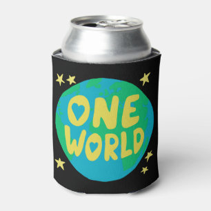 Porta-lata UM MUNDO Unidade Mundial Paz Terra