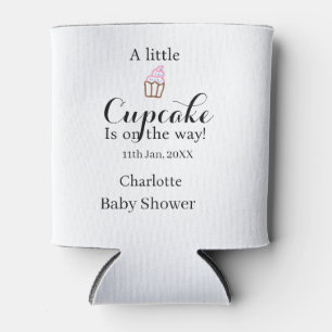 Porta-lata Um pequeno nome do chá de bebê de cupcake está a c