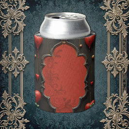 Porta-lata Um toque gótico, corações e conexão eterna.