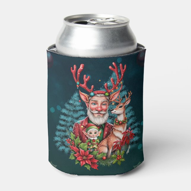 Porta-lata Uma ilustração brilhante de Natal. (Can Front)