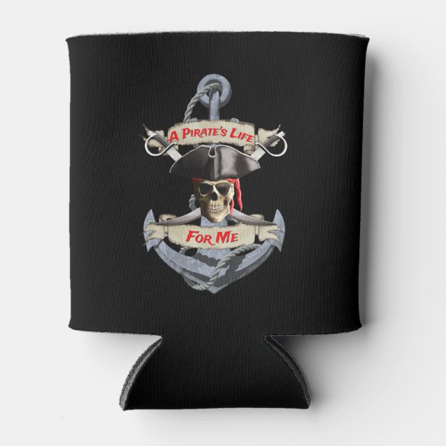 Porta-lata Uma Vida Pirata Para Mim (Frente)