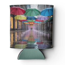 Umbrellas Rain Street Can Sleeve
