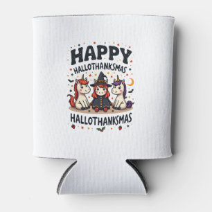 Porta-lata Unicórnio Feliz do Hallothanksmas Mashup de Feriad