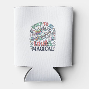 Porta-lata Unicórnio Nascido para Ser Alto e Mágico Branco Or