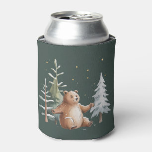 Porta-lata Urso Caprichoso de Inverno Floresta de Inverno