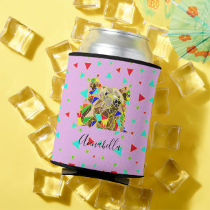 Porta-lata Urso Cinza Rosa