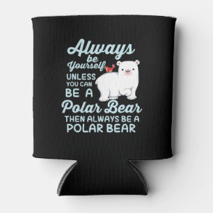 Porta-lata Urso De Gelo Bonito Um Urso Polar Para Trás