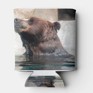Porta-lata Urso Grelha Bonito Brincando na Água