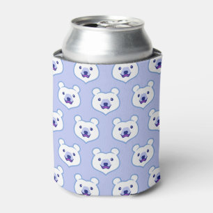 Porta-lata Urso polar dos desenhos animados do amante dos