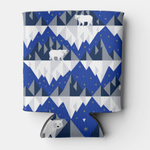 Porta-lata Urso Polar no Padrão Iceberg Sem Olhos.