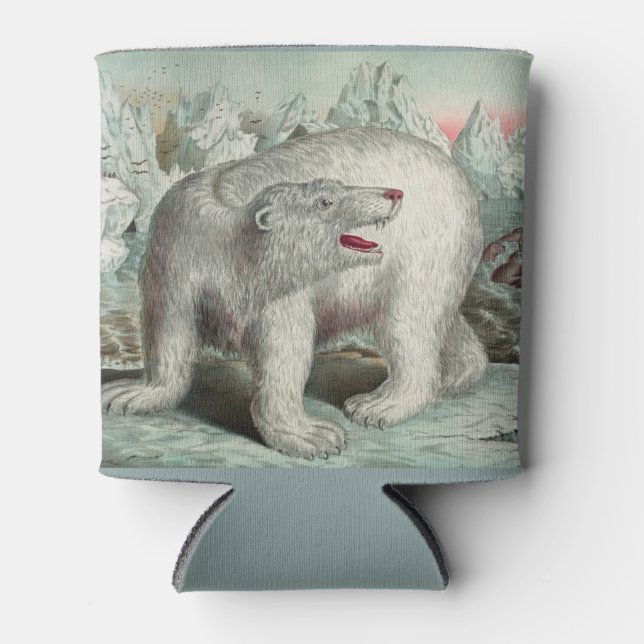 Porta-lata Urso polar venenoso na ilustração do inverno de ic (Frente)