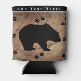 Porta-lata Urso Preto E Pistas De Urso