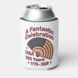 Porta-lata USA 250 Years Patriotic Fan Design – 1776-2026 