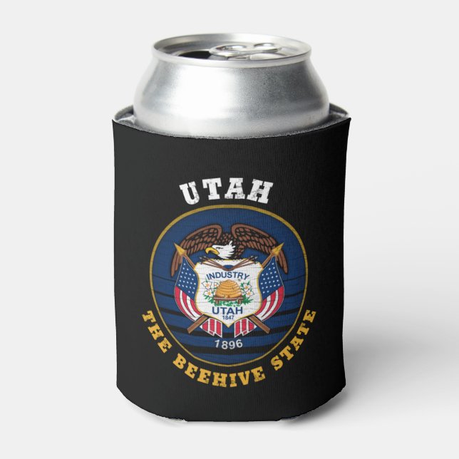PORTA-LATA UTAH BEEHIVE STATE FLAG (Can Front)