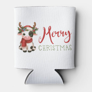 Porta-lata Vaca doce de Natal feliz
