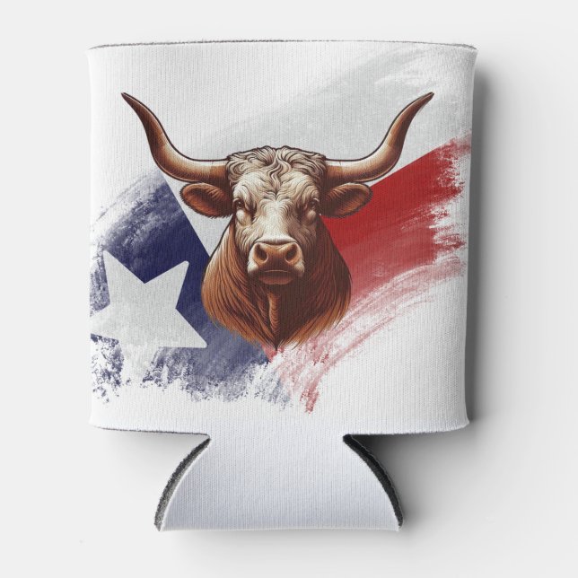 Porta-lata Vaca longhorn do Texas (Frente)