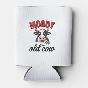 Porta-lata Vaca Velha Mal-Humorada Camisa Vintage Engraçada d