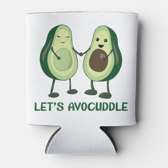 Porta-lata Vamos Avocuddle - Engraçado Avocado Pun (Frente)