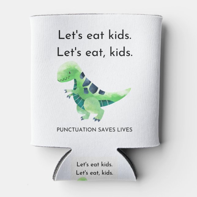 Porta-lata Vamos come crianças. Vamos come, crianças. (Frente)