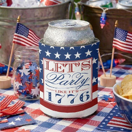 Porta-lata Vamos Festejar Como Se Fosse 1776 | Festa de 4 de 