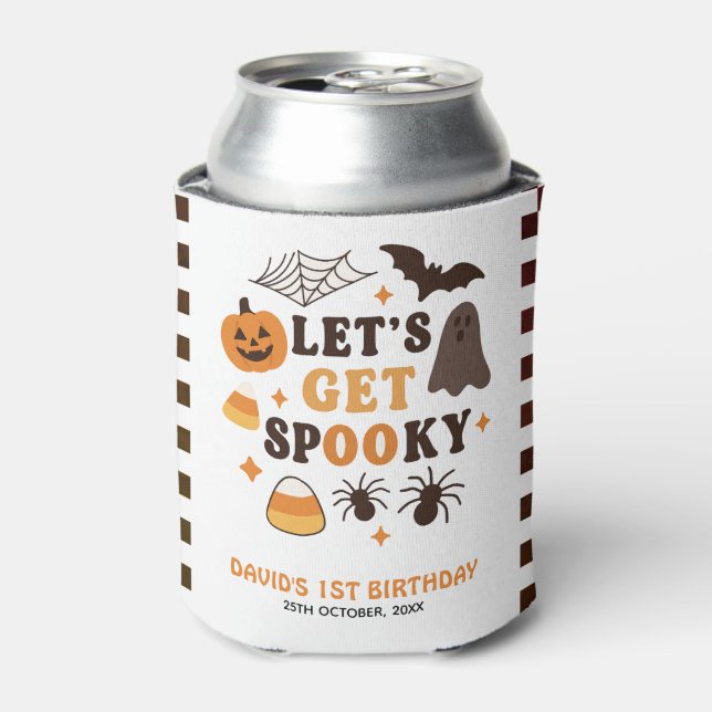 Porta-lata Vamos fica assustado no aniversário das bruxas (Can Front)