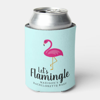 Porta-lata Vamos Flamingle Flamingo Festa de solteira