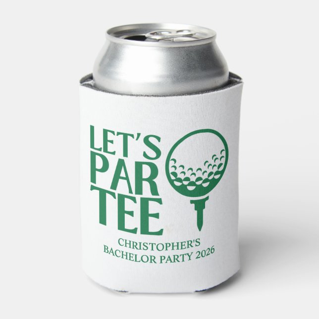 Porta-lata Vamos Par Tee Golf Bachelor Party (Can Front)