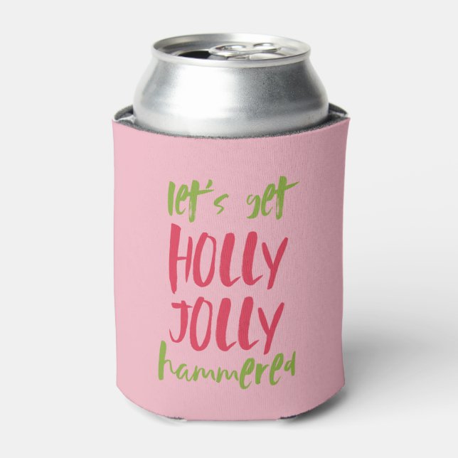 Porta-lata Vamos Pegar Holly Jolly Hammered (Can Front)
